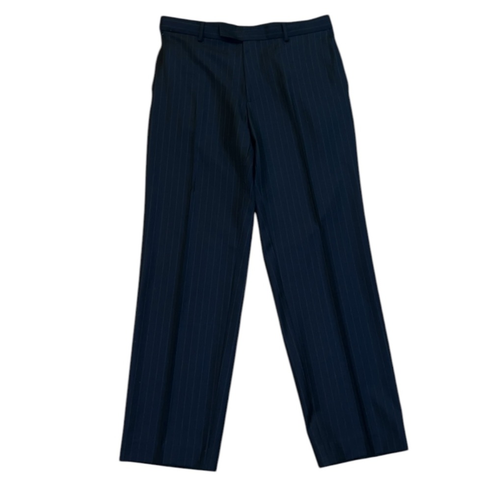 Hugo Boss Pinstripe Men’s Navy Trousers - Picture 2 of 7